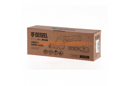 Аккумуляторные ножницы-кусторез DENZEL G411 3.6 В Li-Ion 1.5 Ач 96817 Аккумуляторные ножницы-кусторез DENZEL G411 3.6 В Li-Ion 1.5 Ач 96817