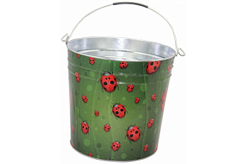 Садовое оцинкованное ведро СПЕЦ Garden&Flowers 12л Божьи коровки GF-MB1203 Садовое оцинкованное ведро СПЕЦ Garden&Flowers 12л Божьи коровки GF-MB1203