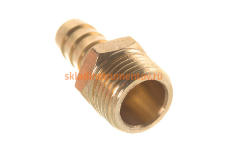 Штуцер пневматический (1/2"M - елочка 12 мм) ЭВРИКА ER-MH08/08