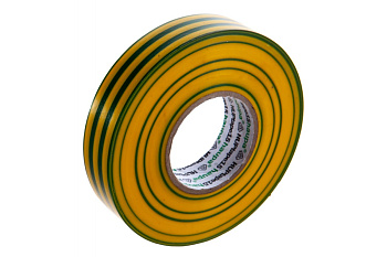 Изолента ПВХ HAUPA 19 мм x 33 м, цвет зелено-желтый 263900