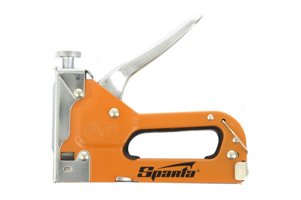 Мебельный регулируемый степлер со скобами 200 шт, тип скобы 53, 4-14 мм SPARTA 42002