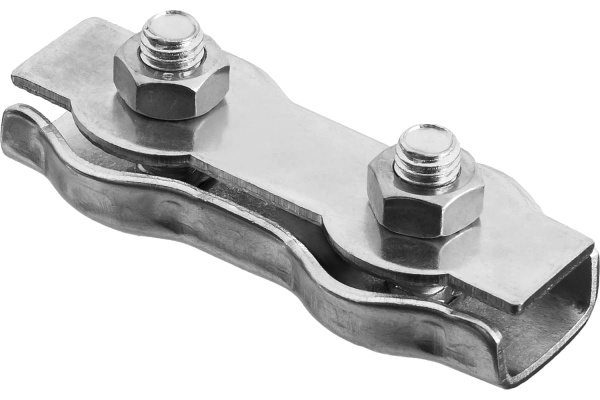 Зажим троса ЗУБР двойной 6мм 2 шт оцинк. 304446-06