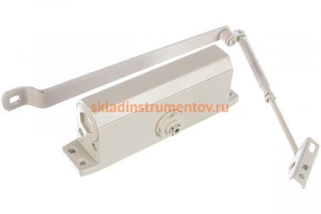Дверной доводчик ЗУБР ПРОФЕССИОНАЛ для дверей массой до 80 кг, цвет белый 37911-80