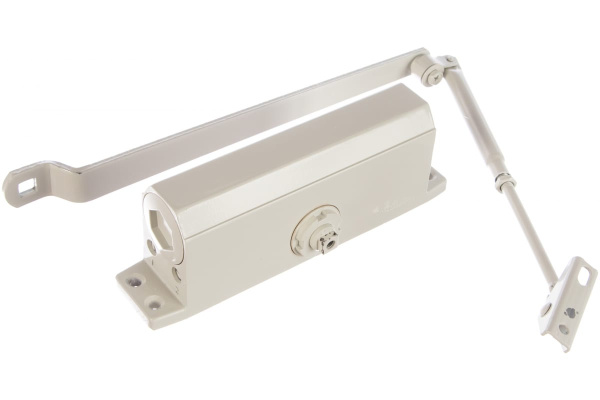 Дверной доводчик ЗУБР ПРОФЕССИОНАЛ для дверей массой до 80 кг, цвет белый 37911-80