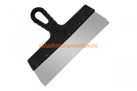 Фасадный шпатель РемоКолор ГОСТ, прямой, пружинная сталь 65Г, лакированное полотно, 300мм, 12-5-730