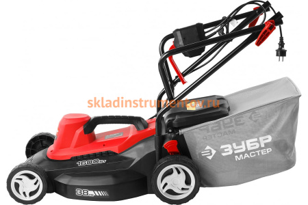 Роторная электрическая газонокосилка Зубр ЗГКЭ-38-1600