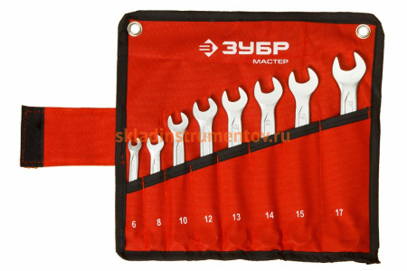 Набор комбинированных гаечных ключей 8 шт 6 - 17 мм Зубр 27087-H8_z01