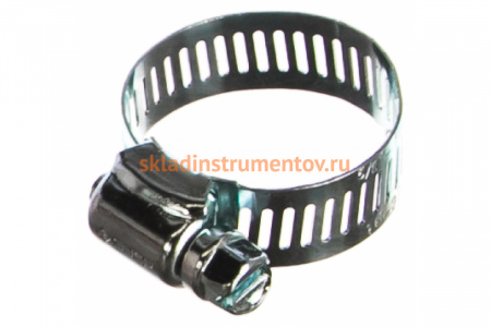 Хомуты Зубр ЭКСПЕРТ оцинкованные, просечная лента 12 мм, 16-32 мм, 4 шт. 37805-016-32-4