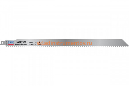 Полотно сабельное INOX 300 (1шт; 300х25х1.25 мм; 4 TPI) WILPU 1693000001