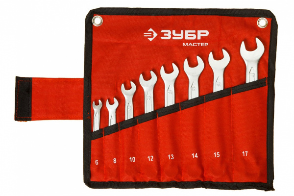 Набор комбинированных гаечных ключей 8 шт 6 - 17 мм Зубр 27087-H8_z01