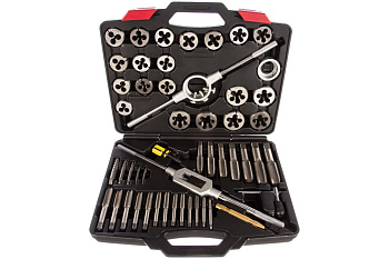 Набор метчиков и плашек МАСТАК SK-5 1/4"-1", кейс, 51 предмет 351-10051C