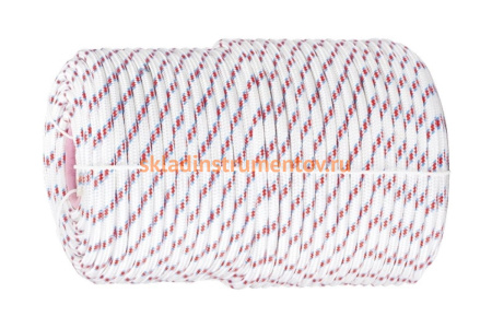 Плетеный 24-прядный полипропиленовый фал с сердечником 10мм, бухта 100м, 700кгс СИБРТЕХ Россия 93967 Плетеный 24-прядный полипропиленовый фал с сердечником 10мм, бухта 100м, 700кгс СИБРТЕХ Россия 93967