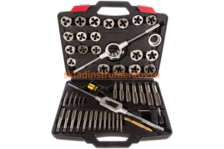 Набор метчиков и плашек МАСТАК SK-5 1/4"-1", кейс, 51 предмет 351-10051C