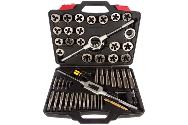 Набор метчиков и плашек МАСТАК SK-5 1/4"-1", кейс, 51 предмет 351-10051C