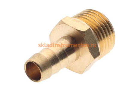 Штуцер пневматический (1/2"M - елочка 12 мм) ЭВРИКА ER-MH08/08