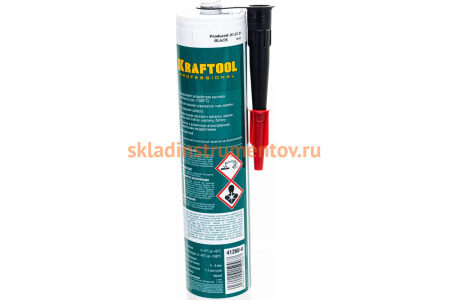 Силикатный герметик KRAFTOOL KRAFTSIL FR150 300мл, огнеупорный, черный 41260-4