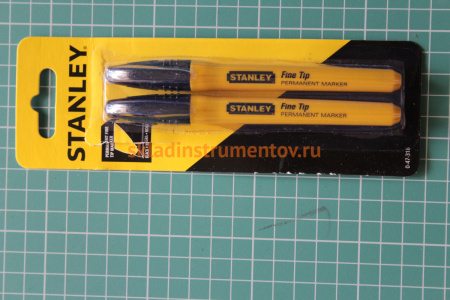 Набор маркеров с заостренным наконечником, черный 2 шт Stanley 0-47-316