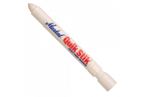 Твёрдый промышленный маркер Markal Quik Stik, белый 61051
