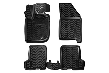Ковры в салон Airline 3D с подпятником без вещевого ящика, для Lada XRAY 16- (комплект из 4 шт., крепеж) ACM-PS-08