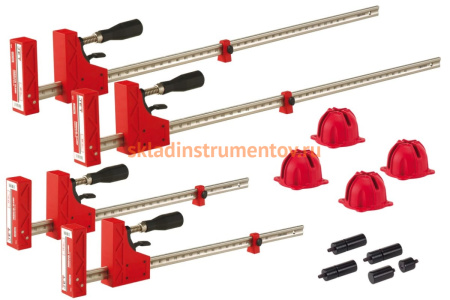 Набор корпусных струбцин и принадлежностей (12 предметов, 1000мм и 610мм) JET 70411EU