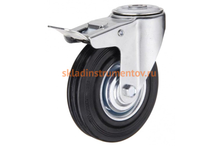 Колесо промышленное поворотное под болт с тормозом SCHB97 85 мм MFK-TORG 4005085