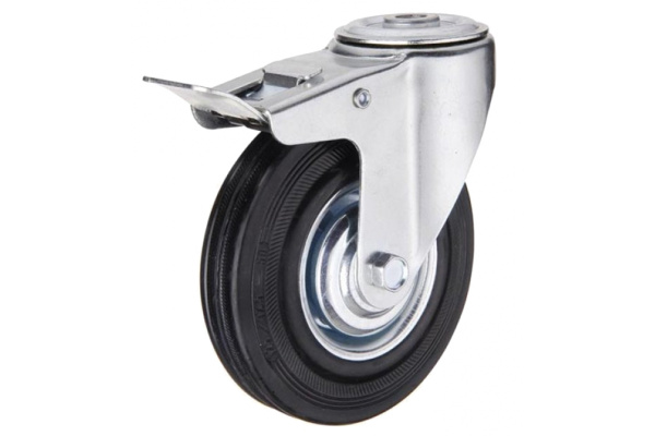 Колесо промышленное поворотное под болт с тормозом SCHB97 85 мм MFK-TORG 4005085