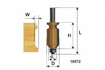 Фреза кромочная фигурная (22.2х41 мм; хвостовик 12 мм) по дереву Энкор 10572