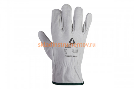 Рабочие перчатки Jeta Safety, буйволовая кожа, подкладка хлопок, свободная манжета, JLE031-9/L