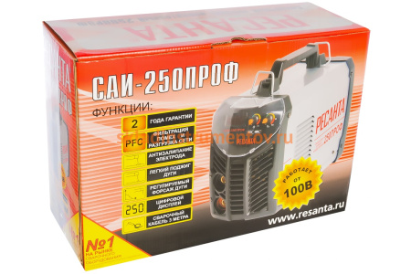 Инверторный сварочный аппарат Ресанта САИ 250 ПРОФ Инверторный сварочный аппарат Ресанта САИ 250 ПРОФ