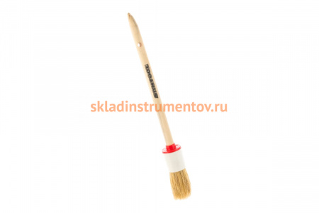 Круглая кисть SANTOOL №4 25 мм с деревянной ручкой 010115-004