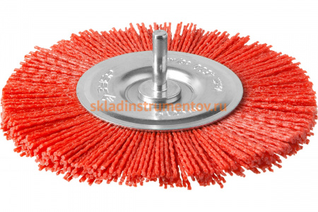 Щетка дисковая (125 мм; нейлоновая проволока с абразивным покрытием) для дрели ЗУБР 35161-125_z02