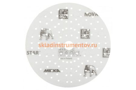 Диск шлифовальный на плёночной основе NOVASTAR (150 мм, 121 отверстие, Р80, 100 шт.) Mirka FG6CH09980