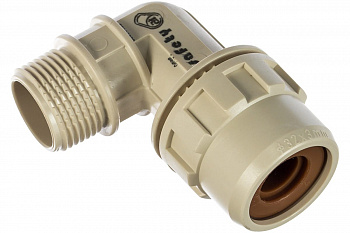 Муфта соединительная угловая "ШиреФит" (32 мм; 1") для трубопровода Зубр 51465-32-1