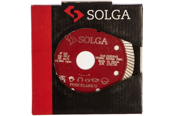 Диск алмазный сплошной (115х22,2 мм) HARD MATERIALS Solga Diamant 10303115