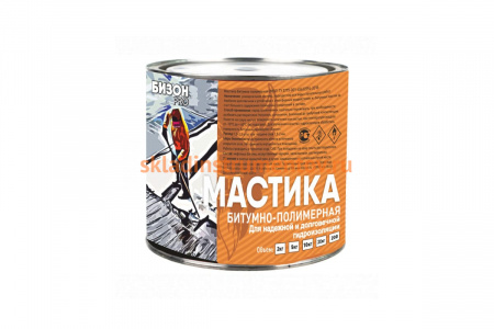 Битумно-полимерная мастика Бизон 2 л 901402