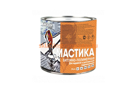 Битумно-полимерная мастика Бизон 2 л 901402