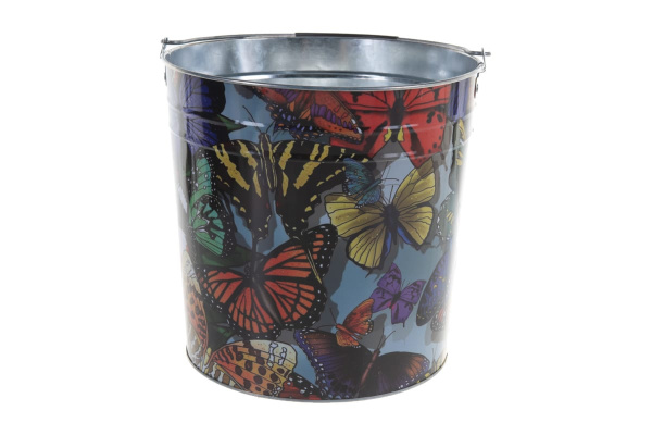 Садовое оцинкованное ведро СПЕЦ Garden&Flowers 12л Бабочки GF-MB1204