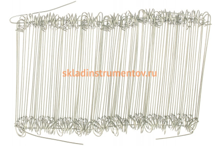 Оцинкованная гальванизированная проволока для вязки арматуры с кольцами Зубр ЭКСПЕРТ сумм d=38мм, d=1,2мм, L=140мм, 100шт 23851-1.2-14-100