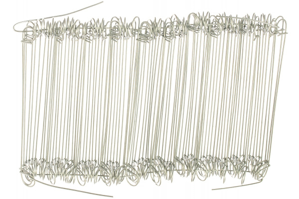 Оцинкованная гальванизированная проволока для вязки арматуры с кольцами Зубр ЭКСПЕРТ сумм d=38мм, d=1,2мм, L=140мм, 100шт 23851-1.2-14-100
