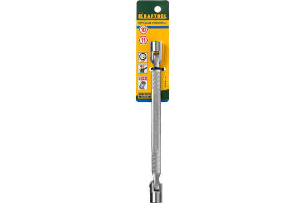 Шарнирный двухсторонний ключ Kraftool 10x11 мм 27210-10-11_z01