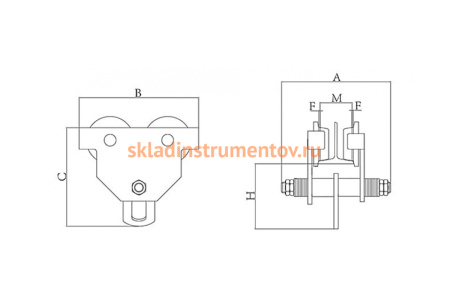 Тележка для тали TOR Тип А GCT 5,0T без механизма передвижения 1006124