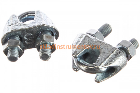 Зажим троса ЗУБР DIN 741, 8мм, 2 шт, оцинкованный, Профессионал 304416-08