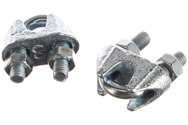 Зажим троса ЗУБР DIN 741, 8мм, 2 шт, оцинкованный, Профессионал 304416-08 Зажим троса ЗУБР DIN 741, 8мм, 2 шт, оцинкованный, Профессионал 304416-08