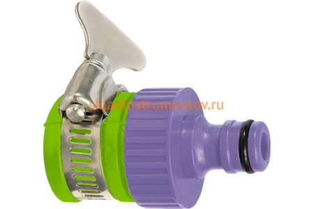 Пластмассовый адаптер Palisad 3/4" с внешним хомутом 65760