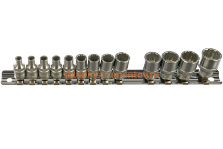 Набор головок 1/4" 12 гранные, 4-14 мм, 13 шт. FORCE 2133