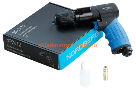 Реверсивная пневмодрель NORDBERG сверла до 10 мм NP2612