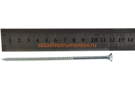 Универсальные шурупы для дерева, ДСП, ДВП, Зубр оцинкованные, PZ, 5,0x120мм, ТФ7, 8 штук 4-300377-50-120