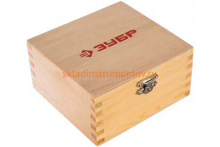 Набор мини-кругов Зубр с алмазным напылением на шпильке в пластиковом боксе диаметр 16-40 P200 хвостовик 3 мм, 10 предметов 33385-H10