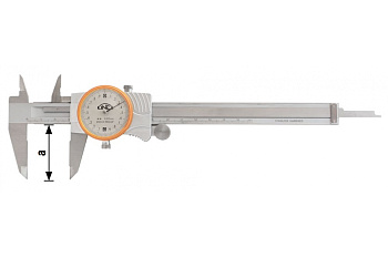 Стрелочный штангенциркуль Kinex DIN 862 150/40 мм, 0,02 мм 6013-02-150