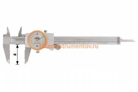Стрелочный штангенциркуль Kinex DIN 862 150/40 мм, 0,02 мм 6013-02-150